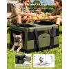 imagePecute Cat Carrier for 2 CatsCollapsible Soft Cat Carrier for Small to Medium Catcan Hold 20lbs for Two Kitty PuppyStable and Secure Framework DesignExtra Large Dog Carrier for TravelGreenGreen