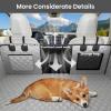 imageBack Seat Extender for Dogs 57  287 in Upgraded Sofa Leather Dog Car Seat Cover for Back Seat Foldable in the Car Hard PVC Panels Bottom Support to 330 lbs Full Coverage for Full Size TruckSUVdog hammock style gray