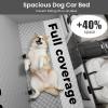 imageBack Seat Extender for Dogs 57  287 in Upgraded Sofa Leather Dog Car Seat Cover for Back Seat Foldable in the Car Hard PVC Panels Bottom Support to 330 lbs Full Coverage for Full Size TruckSUVdog hammock style gray