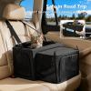 imagePecute Cat Carrier Expandable Dog Carrier with Stable Structure Breathable Pet Carrier Bag Large Space Cat Carriers Suitable for Comfortable Travel Dual Expandable Cat Carrier Bag Dark Grey