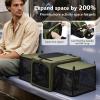 imagePecute Cat Carrier Expandable Dog Carrier with Stable Structure Breathable Pet Carrier Bag Large Space Cat Carriers Portable Suitable for Comfortable Travel Dual Expandable Cat Carrier Bag Green