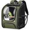 imagePecute Bird Backpack Carrier for Small Birds Cockatiel Parrot Bird Carrier with Standing Perch and Comfy Mat Breathable ampamp Portable Bird Backpack for Vet Visit Shopping and Outdoor AdventureBlueGreen