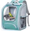 imagePecute Bird Backpack Carrier for Small Birds Cockatiel Parrot Bird Carrier with Standing Perch and Comfy Mat Breathable ampamp Portable Bird Backpack for Vet Visit Shopping and Outdoor AdventureBlueBlue