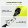 image:imagePecute 32ft Retractable Dog Leash with Reflective Strips OneButton Control amp Sturdiness Nylon Material Long Leash Retractable with Poop Bag Holder for Medium Large DogGreen