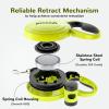 image:imagePecute 32ft Retractable Dog Leash with Reflective Strips OneButton Control amp Sturdiness Nylon Material Long Leash Retractable with Poop Bag Holder for Medium Large DogGreen