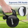 image:imagePecute 32ft Retractable Dog Leash with Reflective Strips OneButton Control amp Sturdiness Nylon Material Long Leash Retractable with Poop Bag Holder for Medium Large DogBlack