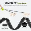 image:imagePecute 32ft Retractable Dog Leash with Reflective Strips OneButton Control amp Sturdiness Nylon Material Long Leash Retractable with Poop Bag Holder for Medium Large DogGreen