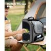 image:imagePecute Cat Backpack Carrier Large Space Cat Bubble Backpack Breathable Cat Carrier Shaded Dog Backpack Carrier Ergonomic 3D Design for Travel Hiking Suitable for Shopping and Vet PinkGray