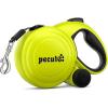 image:imagePecute 32ft Retractable Dog Leash with Reflective Strips OneButton Control amp Sturdiness Nylon Material Long Leash Retractable with Poop Bag Holder for Medium Large DogGreen