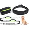 image:imageDog Leash Hands Free Walking Waist Belt with Pouch Removable amp MultifunctionalShock Absorbing Bungee Thickened Lumbar pad amp Comfortable Dual HandlesDog Running and Trainingfor 33120lbs DogsBlack