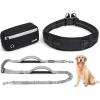 image:imageDog Leash Hands Free Walking Waist Belt with Pouch Removable amp MultifunctionalShock Absorbing Bungee Thickened Lumbar pad amp Comfortable Dual HandlesDog Running and Trainingfor 33120lbs DogsGrey