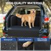 image:imagePecute SUV Cargo Liner for Dogs Water Resistan Pet Trunk Cover with Soft Cushion NonSlip Dog Back Seat Mat for SUVs Sedans with Bumper Flap Protector Padded BlackL