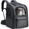 image:imagePecute Cat Backpack Carrier 30 Energy Saving Breathable Pet Backpack Foldable Ergonomic Travel Carrier for Cats and Small Dogs Ideal for Hiking Outdoor Trips amp Vet Visits
