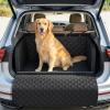 image:imagePecute SUV Cargo Liner for Dogs Water Resistan Pet Trunk Cover with Soft Cushion NonSlip Dog Back Seat Mat for SUVs Sedans with Bumper Flap Protector Padded BlackL