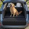 image:imagePecute SUV Cargo Liner for Dogs Water Resistan Pet Trunk Cover with Soft Cushion NonSlip Dog Back Seat Mat for SUVs Sedans with Bumper Flap Protector Padded BlackXL