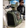 image:imagePecute Cat Backpack Carrier Large Space Cat Bubble Backpack Breathable Cat Carrier Shaded Dog Backpack Carrier Ergonomic 3D Design for Travel Hiking Suitable for Shopping and Vet XL Green