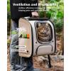 image:imagePecute Cat Backpack Carrier Large Space Cat Bubble Backpack Breathable Cat Carrier Shaded Dog Backpack Carrier Ergonomic 3D Design for Travel Hiking Suitable for Shopping and Vet XL Khaki