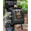 image:imagePecute Cat Backpack Carrier Large Space Cat Bubble Backpack Breathable Cat Carrier Shaded Dog Backpack Carrier Ergonomic 3D Design for Travel Hiking Suitable for Shopping and Vet XL Gray