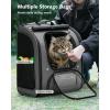 image:imagePecute Cat Backpack Carrier Large Space Cat Bubble Backpack Breathable Cat Carrier Shaded Dog Backpack Carrier Ergonomic 3D Design for Travel Hiking Suitable for Shopping and Vet XL Gray