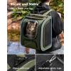 image:imagePecute Cat Backpack Carrier Large Space Cat Bubble Backpack Breathable Cat Carrier Shaded Dog Backpack Carrier Ergonomic 3D Design for Travel Hiking Suitable for Shopping and Vet XL Green