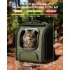 image:imagePecute Cat Backpack Carrier Large Space Cat Bubble Backpack Breathable Cat Carrier Shaded Dog Backpack Carrier Ergonomic 3D Design for Travel Hiking Suitable for Shopping and Vet XL Green