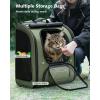 image:imagePecute Cat Backpack Carrier Large Space Cat Bubble Backpack Breathable Cat Carrier Shaded Dog Backpack Carrier Ergonomic 3D Design for Travel Hiking Suitable for Shopping and Vet XL Green