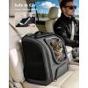 image:imagePecute Cat Backpack Carrier Large Space Cat Bubble Backpack Breathable Cat Carrier Shaded Dog Backpack Carrier Ergonomic 3D Design for Travel Hiking Suitable for Shopping and Vet XL Gray