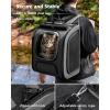 image:imagePecute Cat Backpack Carrier Large Space Cat Bubble Backpack Breathable Cat Carrier Shaded Dog Backpack Carrier Ergonomic 3D Design for Travel Hiking Suitable for Shopping and Vet XL Gray