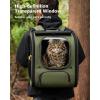image:imagePecute Cat Backpack Carrier Large Space Cat Bubble Backpack Breathable Cat Carrier Shaded Dog Backpack Carrier Ergonomic 3D Design for Travel Hiking Suitable for Shopping and Vet XL Green