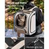 image:imagePecute Cat Backpack Carrier Large Space Cat Bubble Backpack Breathable Cat Carrier Shaded Dog Backpack Carrier Ergonomic 3D Design for Travel Hiking Suitable for Shopping and Vet XL Khaki