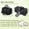 image:imagePecute Cat Carrier Dog BackpackDoubleSided Expansion Handbag with Folding Bowl Black