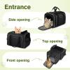 image:imagePecute Cat Carrier Dog BackpackDoubleSided Expansion Handbag with Folding Bowl Black