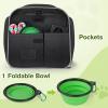 image:imagePecute Cat Carrier Dog BackpackDoubleSided Expansion Handbag with Folding Bowl Black