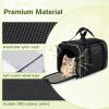 image:imagePecute Cat Carrier Dog BackpackDoubleSided Expansion Handbag with Folding Bowl Black