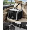 image:imagePecute Dog Car Carrier Light Weight 197169148in Dog Carrier Easy to Assemble Dog Car Crate Portable and BreathablePet Carrier for Indoor and Outdoor Dog Travel Crate with Curtain GrayGray