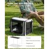 image:imagePecute Dog Car Carrier Light Weight 197169148in Dog Carrier Easy to Assemble Dog Car Crate Portable and BreathablePet Carrier for Indoor and Outdoor Dog Travel Crate with Curtain GrayGray