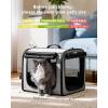 image:imagePecute Dog Car Carrier Light Weight 197169148in Dog Carrier Easy to Assemble Dog Car Crate Portable and BreathablePet Carrier for Indoor and Outdoor Dog Travel Crate with Curtain GrayGray