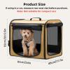 image:imagePecute Dog Car Carrier Light Weight 197169148in Dog Carrier Easy to Assemble Dog Car Crate Portable and BreathablePet Carrier for Indoor and Outdoor Dog Travel Crate with Curtain GrayKhaki