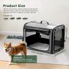 image:imagePecute Dog Car Carrier Light Weight 197169148in Dog Carrier Easy to Assemble Dog Car Crate Portable and BreathablePet Carrier for Indoor and Outdoor Dog Travel Crate with Curtain GrayGray