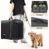 image:imagePecute Dog Car Carrier Light Weight 197169148in Dog Carrier Easy to Assemble Dog Car Crate Portable and BreathablePet Carrier for Indoor and Outdoor Dog Travel Crate with Curtain GrayDark Gray