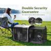 image:imagePecute Dog Car Carrier Light Weight 197169148in Dog Carrier Easy to Assemble Dog Car Crate Portable and BreathablePet Carrier for Indoor and Outdoor Dog Travel Crate with Curtain GrayGray