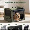 image:imagePecute Dog Car Carrier Light Weight 197169148in Dog Carrier Easy to Assemble Dog Car Crate Portable and BreathablePet Carrier for Indoor and Outdoor Dog Travel Crate with Curtain GrayGreen