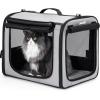 image:imagePecute Dog Car Carrier Light Weight 197169148in Dog Carrier Easy to Assemble Dog Car Crate Portable and BreathablePet Carrier for Indoor and Outdoor Dog Travel Crate with Curtain GrayGray