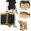 image:imagePecute Dog Car Carrier Light Weight 197169148in Dog Carrier Easy to Assemble Dog Car Crate Portable and BreathablePet Carrier for Indoor and Outdoor Dog Travel Crate with Curtain GrayKhaki