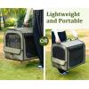 image:imagePecute Dog Car Carrier Light Weight 197169148in Dog Carrier Easy to Assemble Dog Car Crate Portable and BreathablePet Carrier for Indoor and Outdoor Dog Travel Crate with Curtain GrayGreen