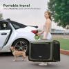 image:imagePecute Dog Car Carrier Light Weight 197169148in Dog Carrier Easy to Assemble Dog Car Crate Portable and BreathablePet Carrier for Indoor and Outdoor Dog Travel Crate with Curtain GrayGreen
