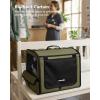 image:imagePecute Dog Car Carrier Light Weight 197169148in Dog Carrier Easy to Assemble Dog Car Crate Portable and BreathablePet Carrier for Indoor and Outdoor Dog Travel Crate with Curtain GrayGreen