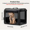 image:imagePecute Dog Car Carrier Light Weight 197169148in Dog Carrier Easy to Assemble Dog Car Crate Portable and BreathablePet Carrier for Indoor and Outdoor Dog Travel Crate with Curtain GrayDark Gray