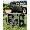image:imagePecute Dog Car Carrier Light Weight 197169148in Dog Carrier Easy to Assemble Dog Car Crate Portable and BreathablePet Carrier for Indoor and Outdoor Dog Travel Crate with Curtain GrayGreen