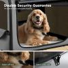image:imagePecute Dog Car Carrier Light Weight 197169148in Dog Carrier Easy to Assemble Dog Car Crate Portable and BreathablePet Carrier for Indoor and Outdoor Dog Travel Crate with Curtain GrayGray